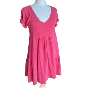 Saturday Sunday Anthropologie Kathie Tiered Dress Oversized Terry Knit Beach-XS